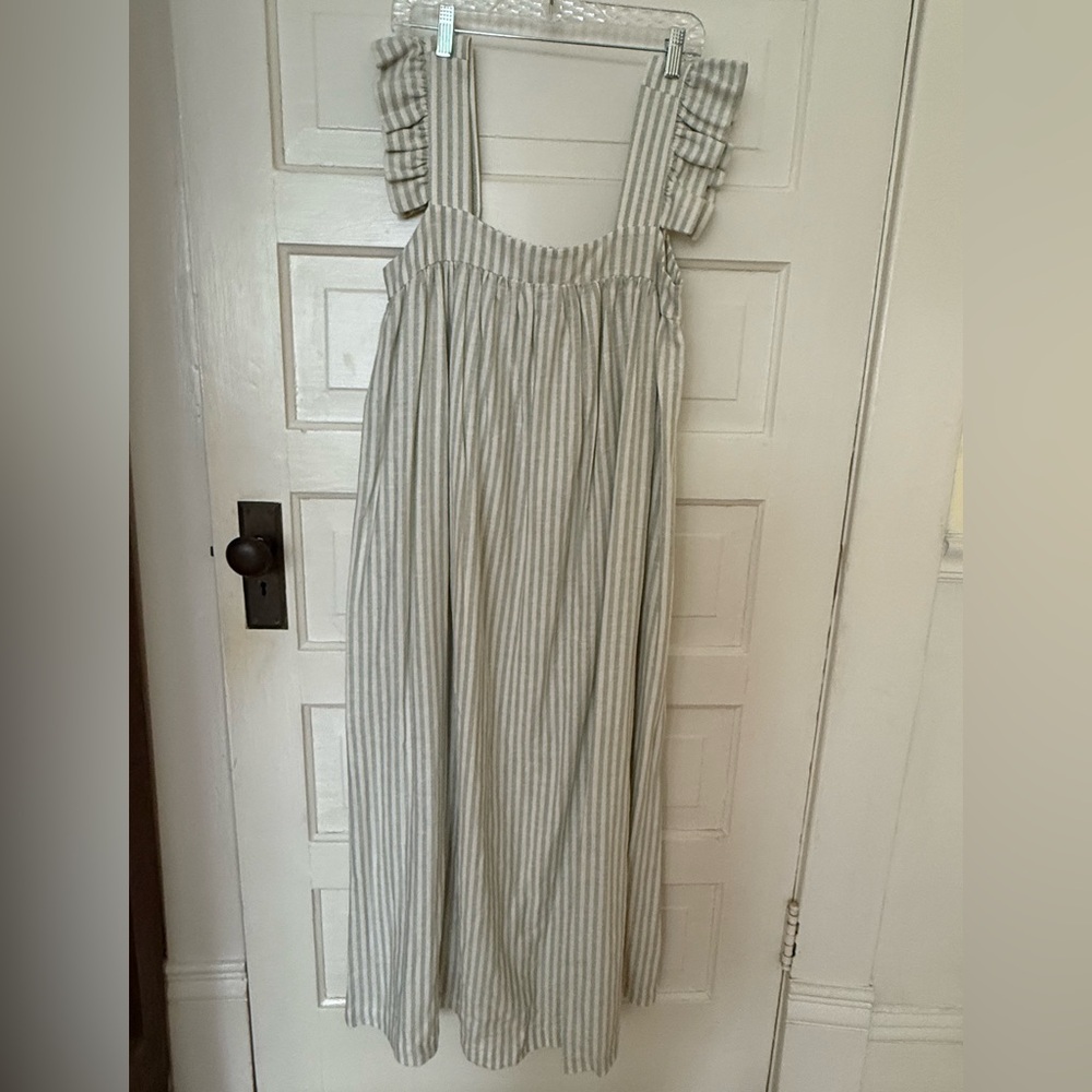 a new day Striped Cream and Gray Dress